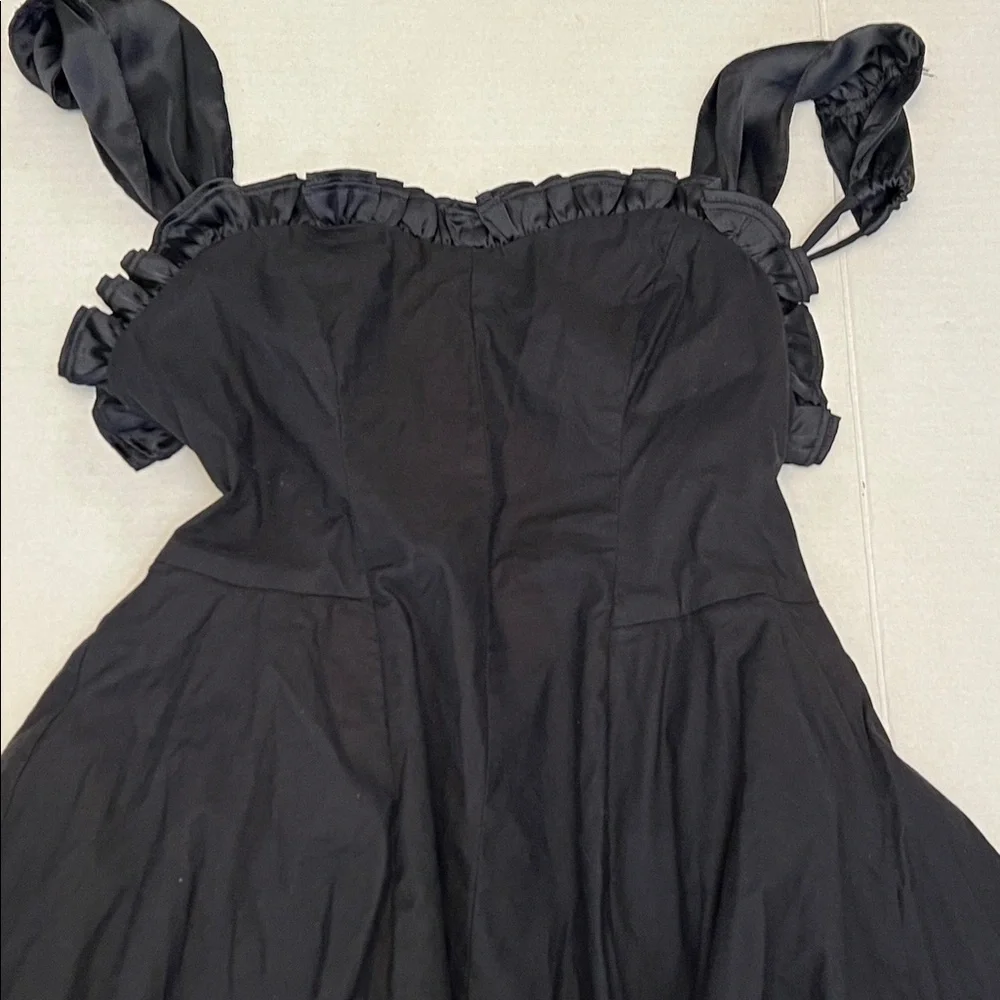 FREE PEOPLE MIDNIGHT MAGIC DARKROMANTIC GOTH MINI DRESS SIZE SMALL